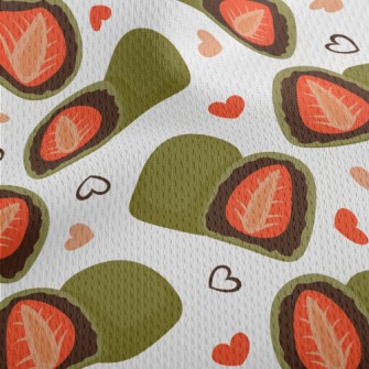 Matcha Red Bean Strawberry Dai Athletic Mesh Flat Back