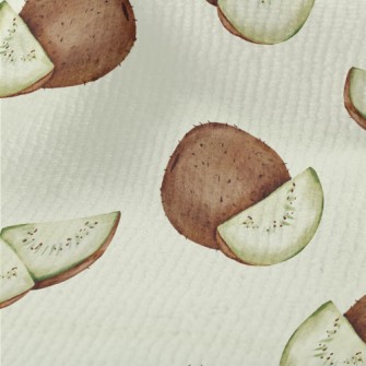 Watercolor Hand Drawn Kiwi Fru Terry