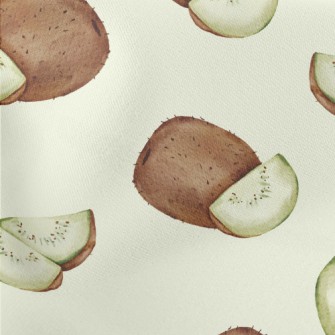 Watercolor Hand Drawn Kiwi Fru Stretch Ponte