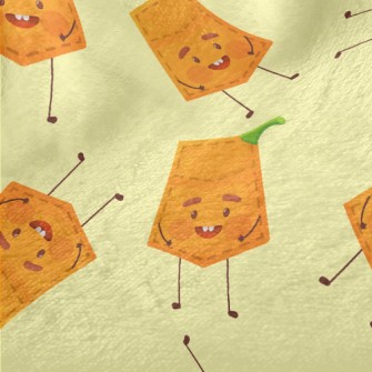 Pumpkin Shape Pocket Minky