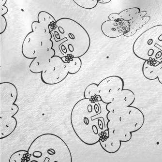 Funny Hand Drawn Woman Minky