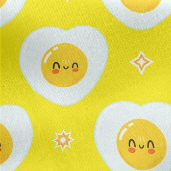 Smiley Heart Fried Egg Jersey Backed Fleece