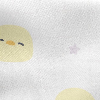 Cute Yellow Chick Jersey Backed Fleece