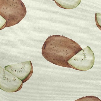 Watercolor Hand Drawn Kiwi Fru Pongee