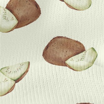 Watercolor Hand Drawn Kiwi Fru Stretch Jersey