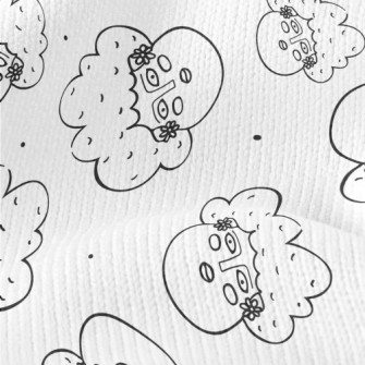 Funny Hand Drawn Woman Stretch Jersey