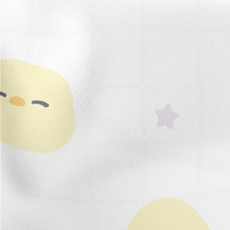 Cute Yellow Chick Lightweight Cotton Poplin