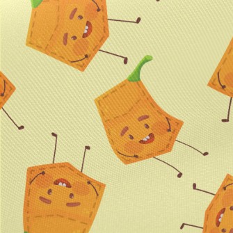 Pumpkin Shape Pocket Midweight Cotton Poplin