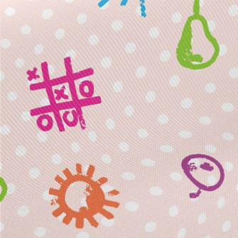 TicTacToe Doodle Midweight Cotton Poplin