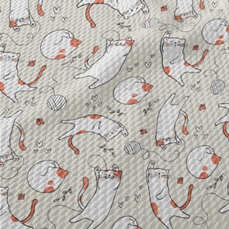 Happy And Leisurely Cat Birdseye Piqué