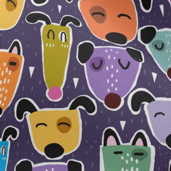 Brightly Colored Dogs Chiffon