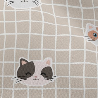 Happy Cat And Plaid Chiffon