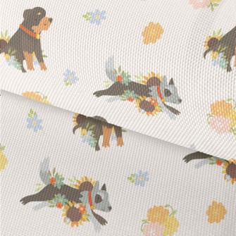 Cute Color Blocks Of Rottweile Waterproof Oxford