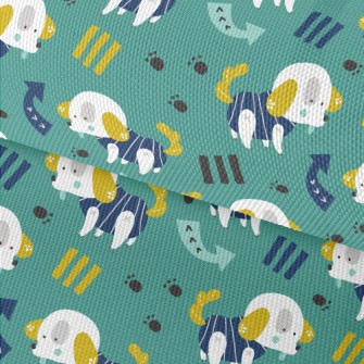 Blue Striped Puppy Waterproof Oxford