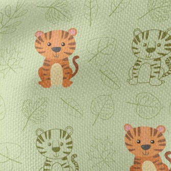 Cute Tiger Sitting Waterproof Canvas