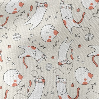 Cats Playing Happily With Ball Waterproof Canvas