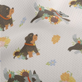 Cute Color Blocks Of Rottweile Athletic Mesh Flat Back