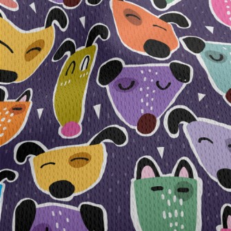 Brightly Colored Dogs Athletic Mesh Flat Back