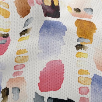 Colorful Abstract Watercolor B Athletic Mesh Flat Back