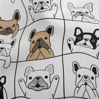 French Bulldog In Different Ac Athletic Mesh Flat Back