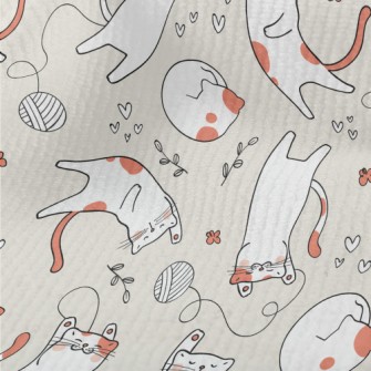 Cats Playing Happily With Ball Terry