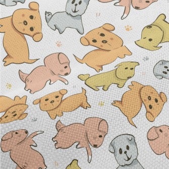Hand Drawn Illustration Of Pup Performance Linen