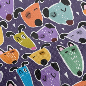 Brightly Colored Dogs Performance Linen