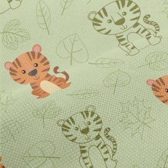 Cute Tiger Sitting Performance Linen
