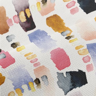Colorful Abstract Watercolor B Performance Linen