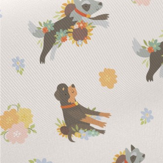 Cute Color Blocks Of Rottweile Twill