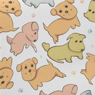 Hand Drawn Illustration Of Pup Twill