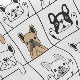 French Bulldog In Different Ac Twill