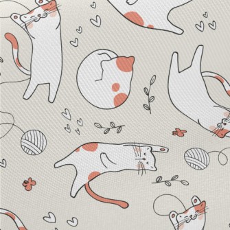 Happy And Leisurely Cat Twill