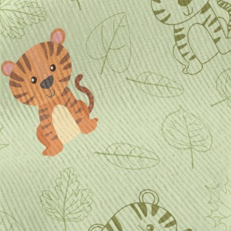 Cute Tiger Sitting Standard Corduroy