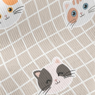 Happy Cat And Plaid Standard Corduroy