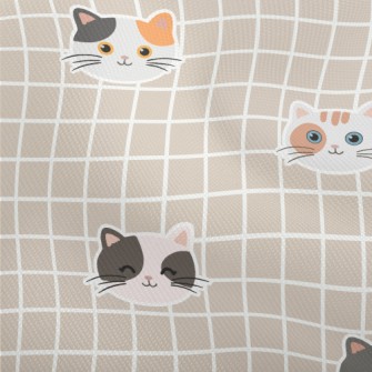 Happy Cat And Plaid Dobby