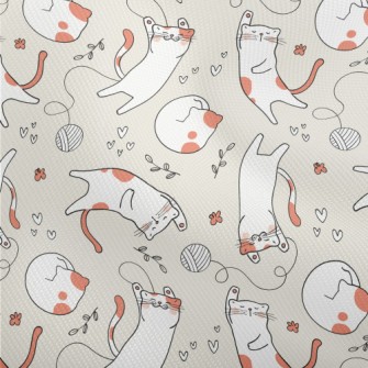 Cats Playing Happily With Ball Dobby