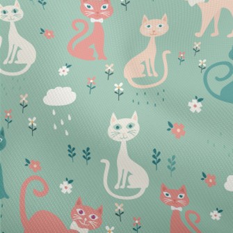 Colorful Cats And Flowers Dobby