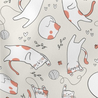 Cats Playing Happily With Ball Stretch Ponte