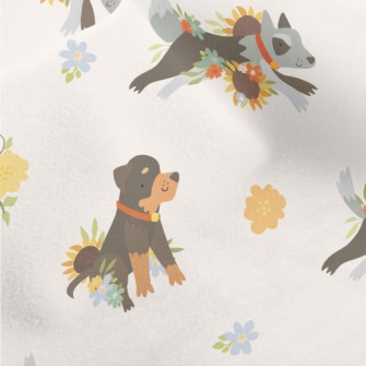 Cute Color Blocks Of Rottweile Micro Fleece