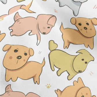 Hand Drawn Illustration Of Pup Micro Fleece