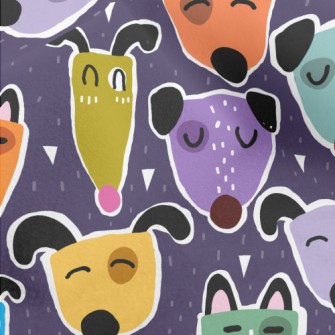 Brightly Colored Dogs Micro Fleece