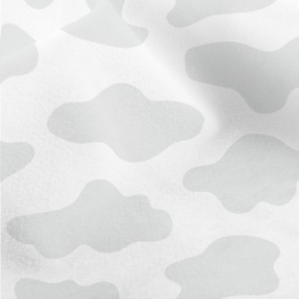 Light Gray Irregular Cloud Blo Micro Fleece