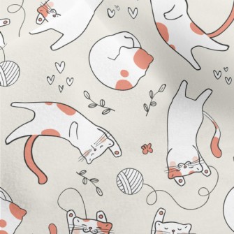 Cats Playing Happily With Ball Micro Fleece