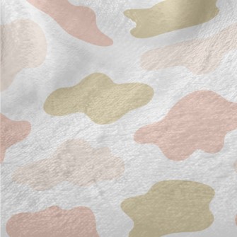 Brown Pink Splash Pattern Minky