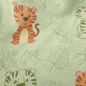 Cute Tiger Sitting Minky