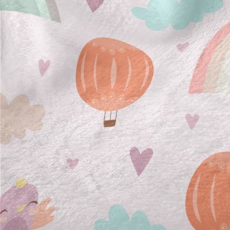 Colorful Bird Hot Air Balloon  Minky