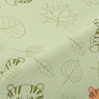 Cute Tiger Sitting Piqué