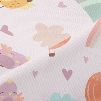 Colorful Bird Hot Air Balloon  Piqué