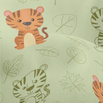 Cute Tiger Sitting Lightweight Performance Linen